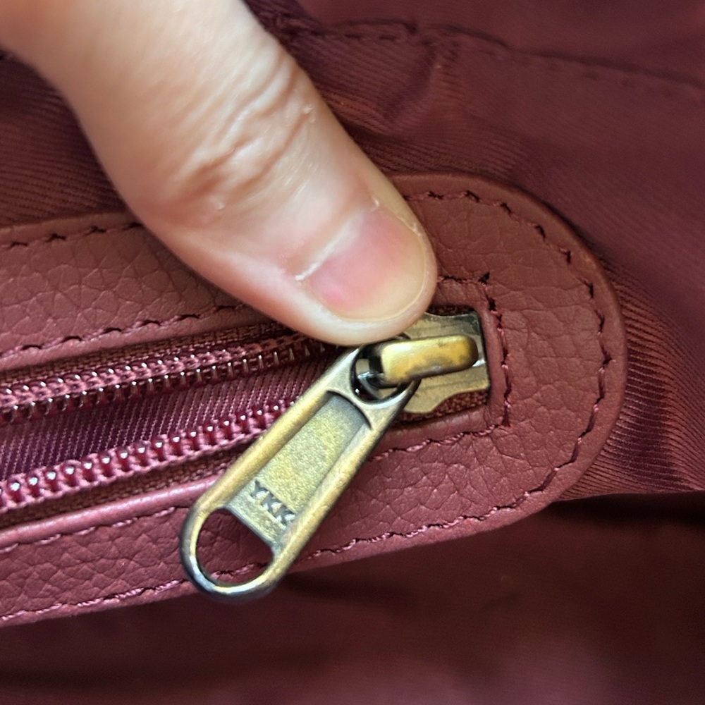 Handmade In India Genuine Leather Crossbody Satchel Bag Maroon OS - Picture 11 of 13